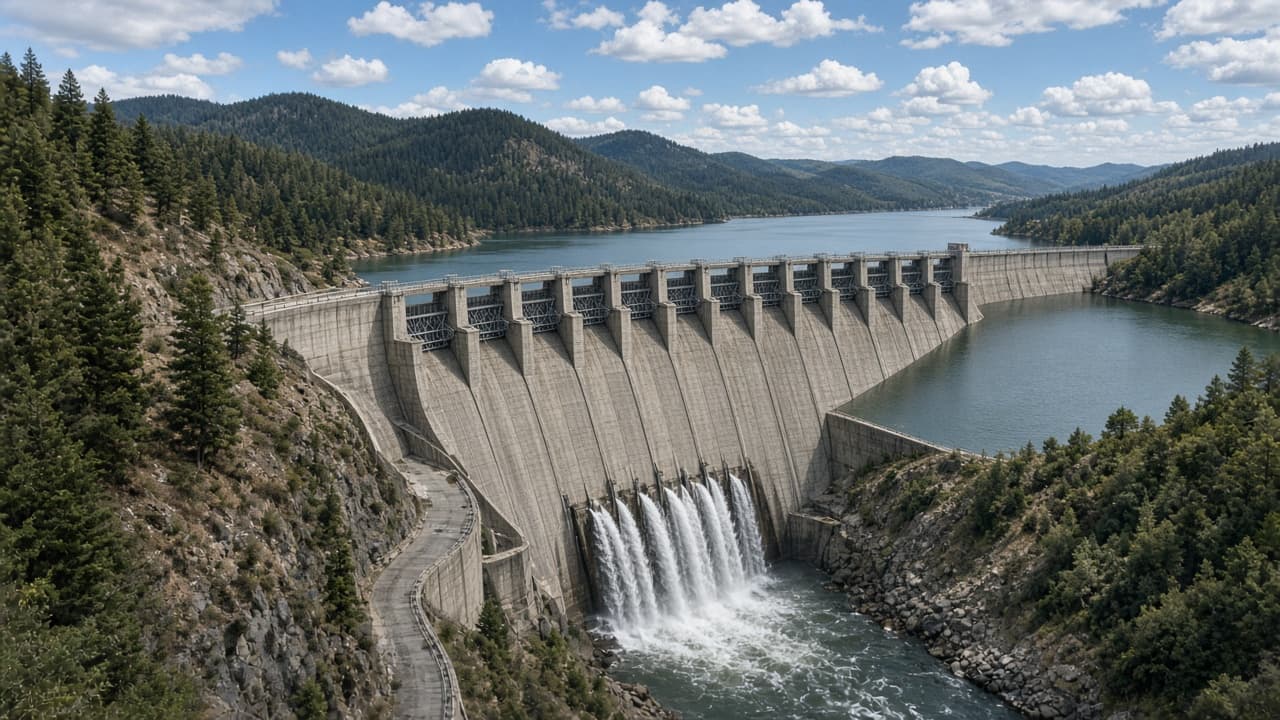 Dam and flood control civil infrastructure