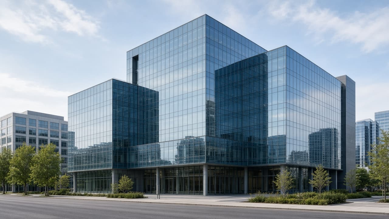 Modern commercial office building exterior